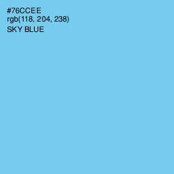 #76CCEE - Sky Blue Color Image
